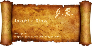 Jakubik Rita névjegykártya
